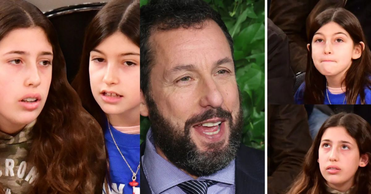 Adam Sandler with his daughters