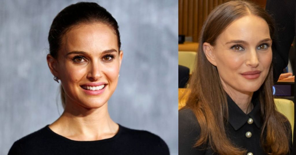 Natalie Portman walking in New York City on film set