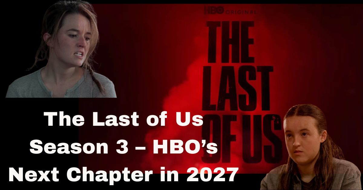 Cast of The Last of Us in Season 2 with dark backdrop