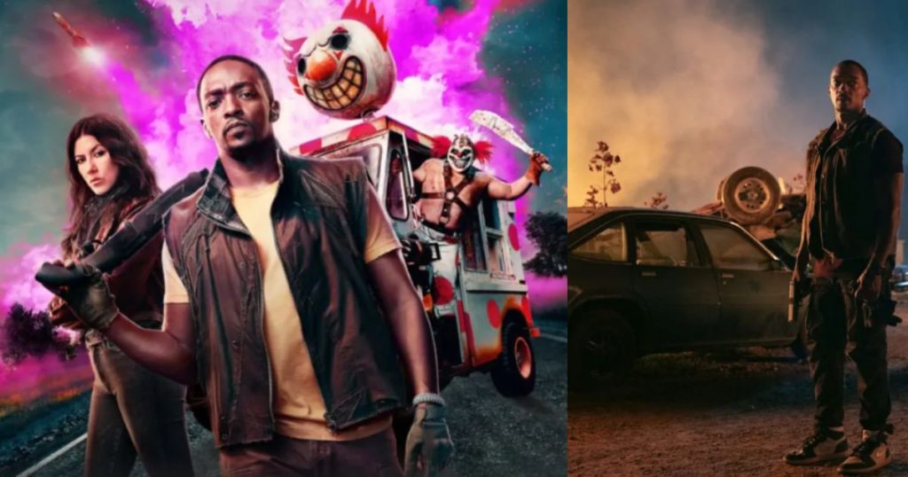 Twisted Metal Season 2 promotional poster featuring characters on armored vehicles