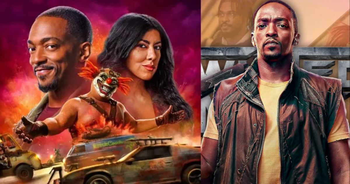Twisted Metal Season 2 promotional poster featuring characters on armored vehicles