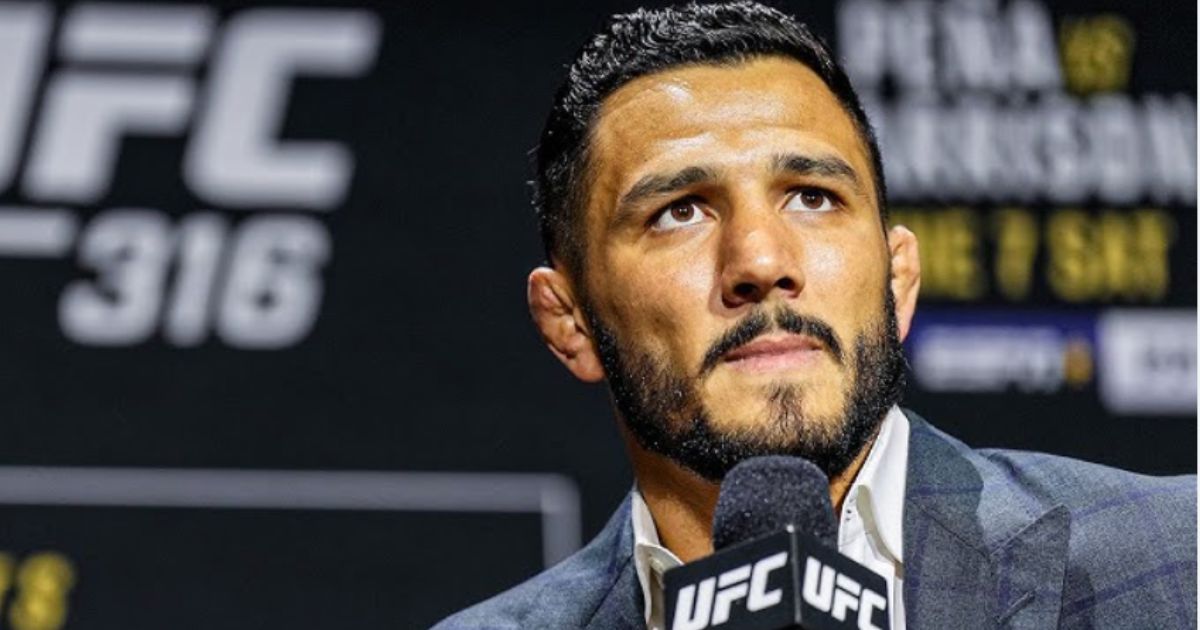 Aaron Pico throwing a wrestling-style punch in an MMA gym, 2025