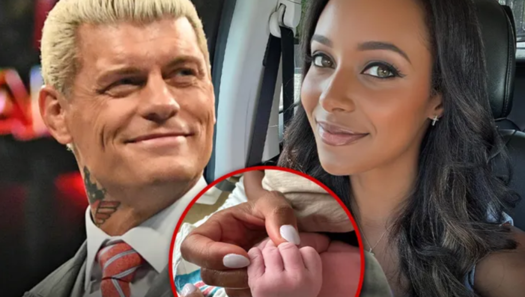 Cody and Brandi Rhodes share a newborn hand photo announcing baby Leilani Ella