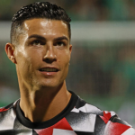 Cristiano Ronaldo showing off his engagement ring with Georgina Rodríguez in 2025