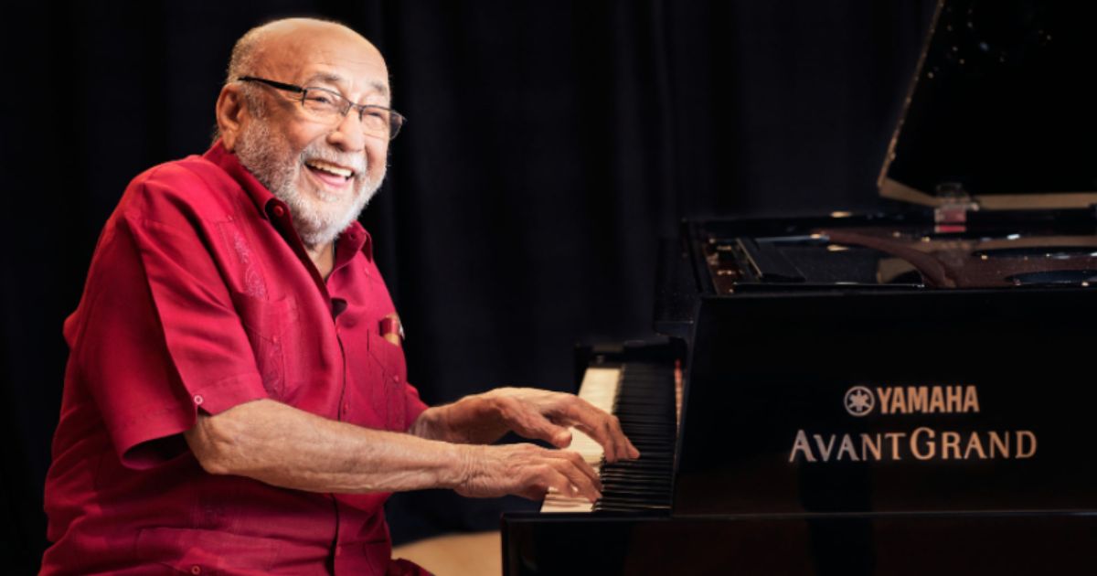 Eddie Palmieri performing live at a jazz festival in 2025