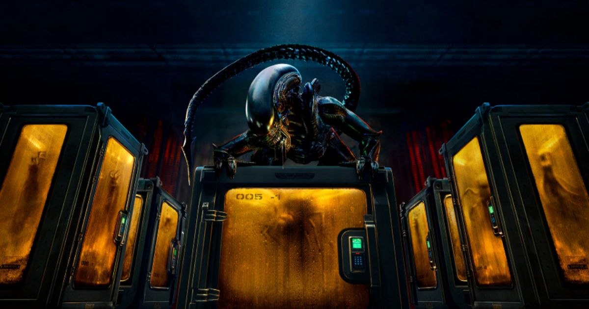 Hulu Alien Earth promotional image showing alien planet landscapes and explorers in 2025 series