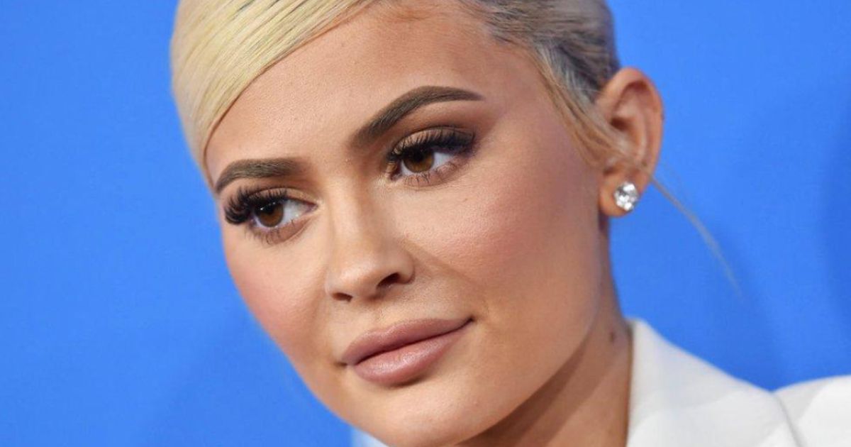 Kylie Jenner posing in a high-fashion outfit during her 28th birthday celebrations