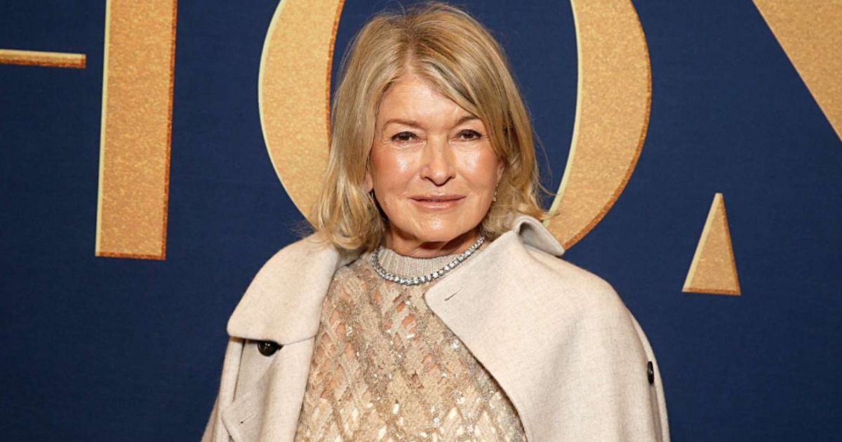 Martha Stewart with cast iron kitchenware, 2025 promotional image