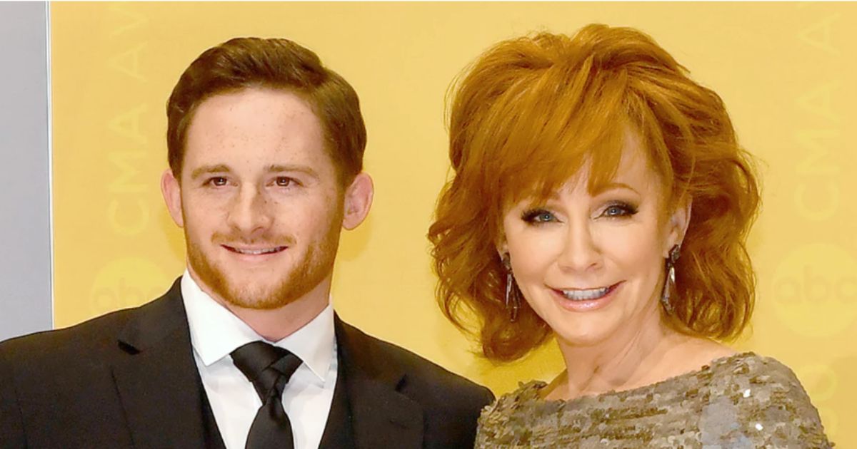 Reba McEntire with son Shelby Blackstock celebrating his first solo flight