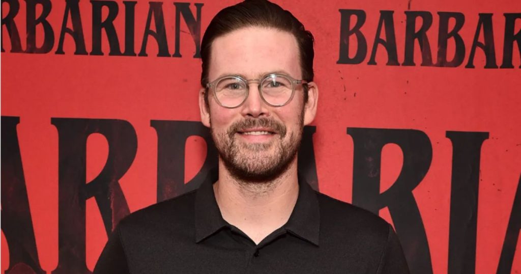 Zach Cregger speaking at a film festival in 2025