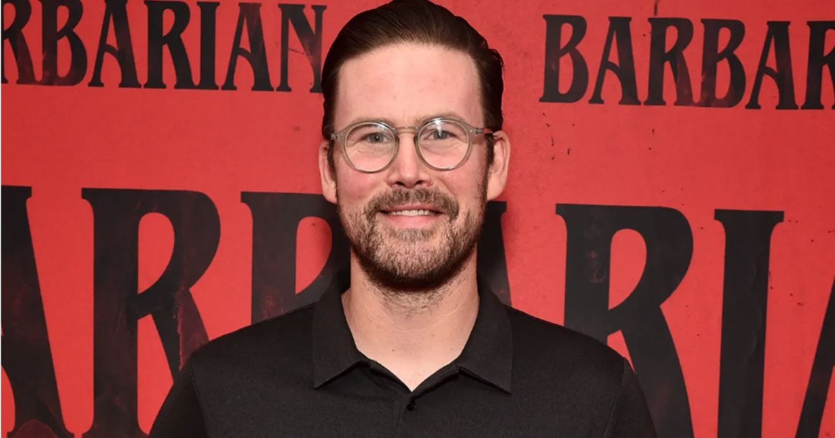 Zach Cregger speaking at a film festival in 2025