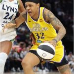 Emma Cannon scoring off the bench for the Los Angeles Sparks in 2025