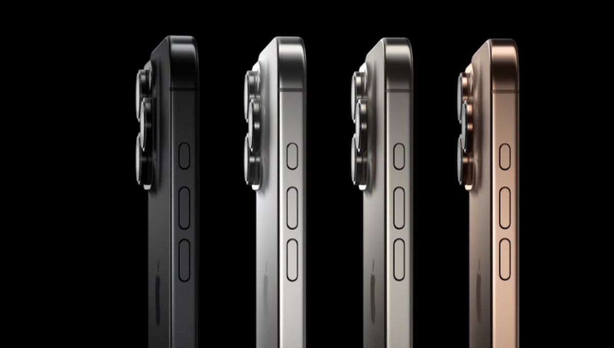 iPhone 16 Pro and Pro Max in titanium finishes on a desk with Camera Control button visible