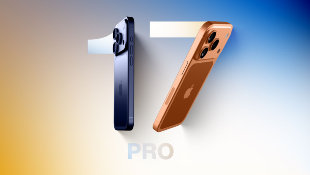 iPhone 17 Pro product shot on a desk beside a calendar marked for September 9, 2025