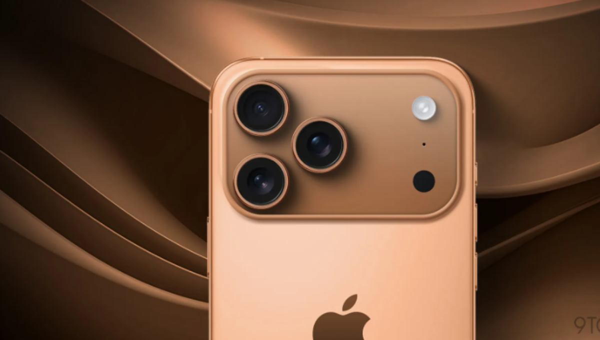 iPhone 17 Pro product shot on a desk beside a calendar marked for September 9, 2025