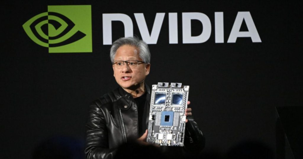 Nvidia stock chart showing record highs in 2025
