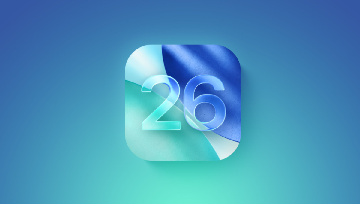 iOS 26 interface showing Liquid Glass design and Apple Intelligence features on an iPhone